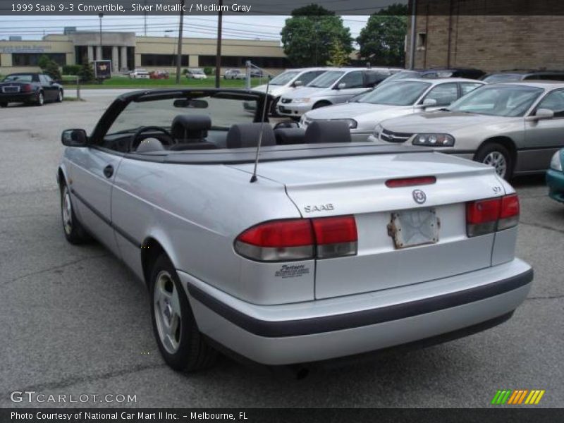 Silver Metallic / Medium Gray 1999 Saab 9-3 Convertible