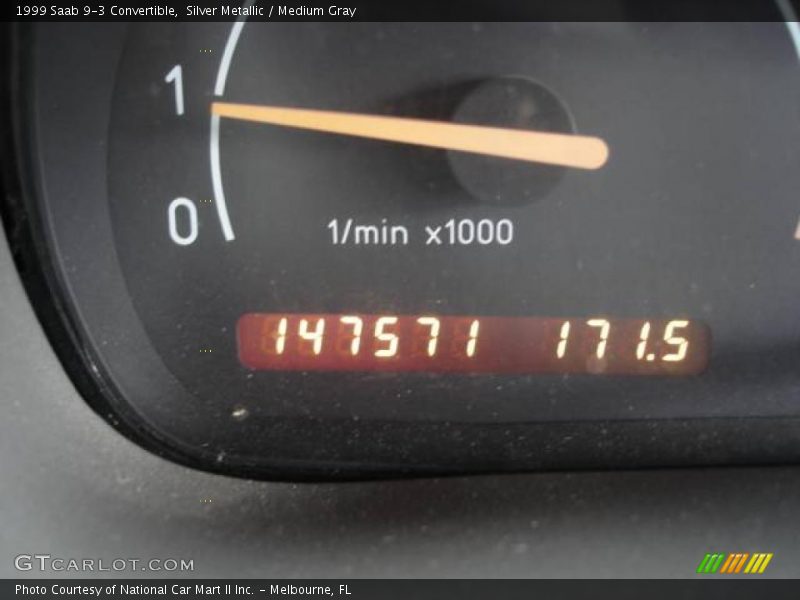 Silver Metallic / Medium Gray 1999 Saab 9-3 Convertible