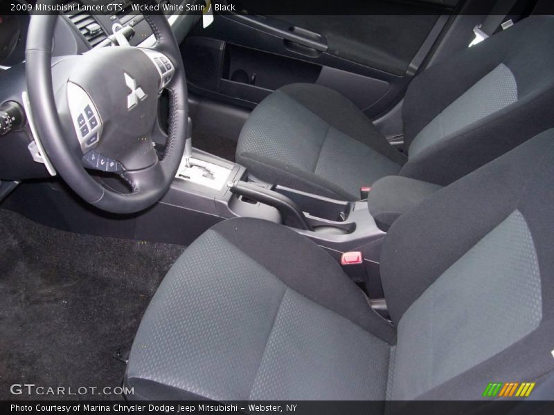 Wicked White Satin / Black 2009 Mitsubishi Lancer GTS