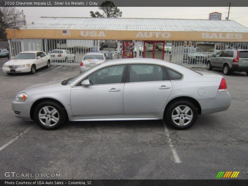 Silver Ice Metallic / Gray 2010 Chevrolet Impala LS