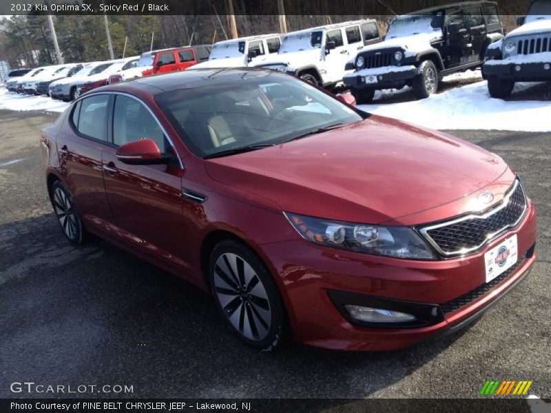 Spicy Red / Black 2012 Kia Optima SX