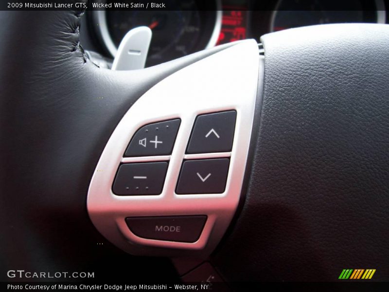 Wicked White Satin / Black 2009 Mitsubishi Lancer GTS