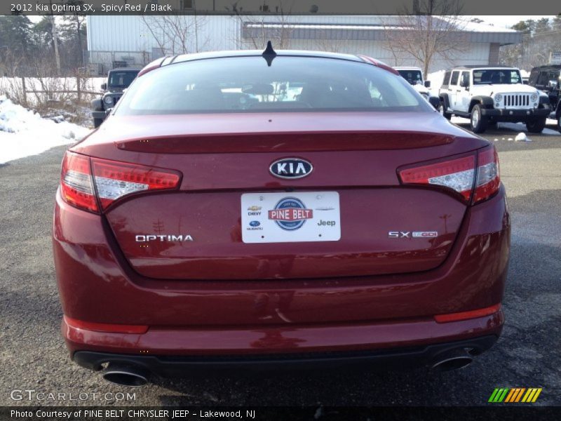 Spicy Red / Black 2012 Kia Optima SX