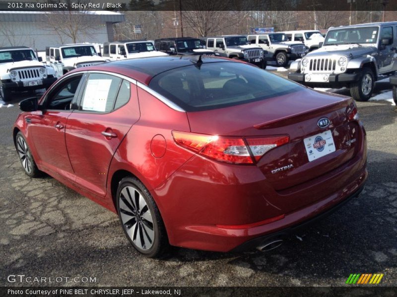 Spicy Red / Black 2012 Kia Optima SX