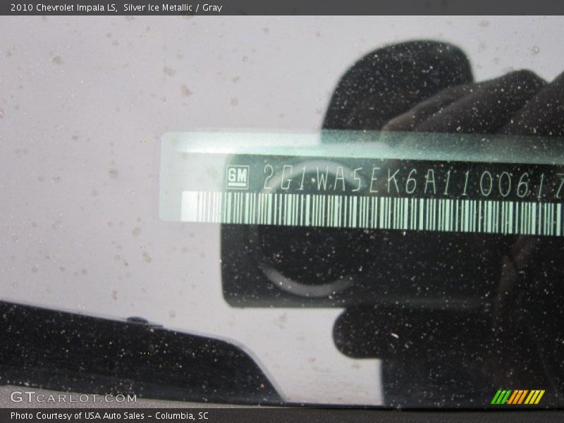 Silver Ice Metallic / Gray 2010 Chevrolet Impala LS