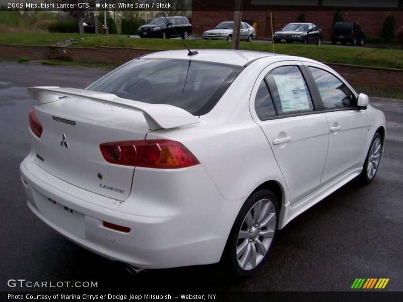 Wicked White Satin / Black 2009 Mitsubishi Lancer GTS