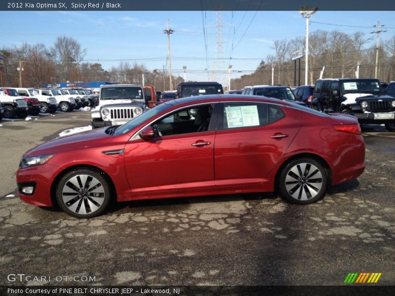 Spicy Red / Black 2012 Kia Optima SX