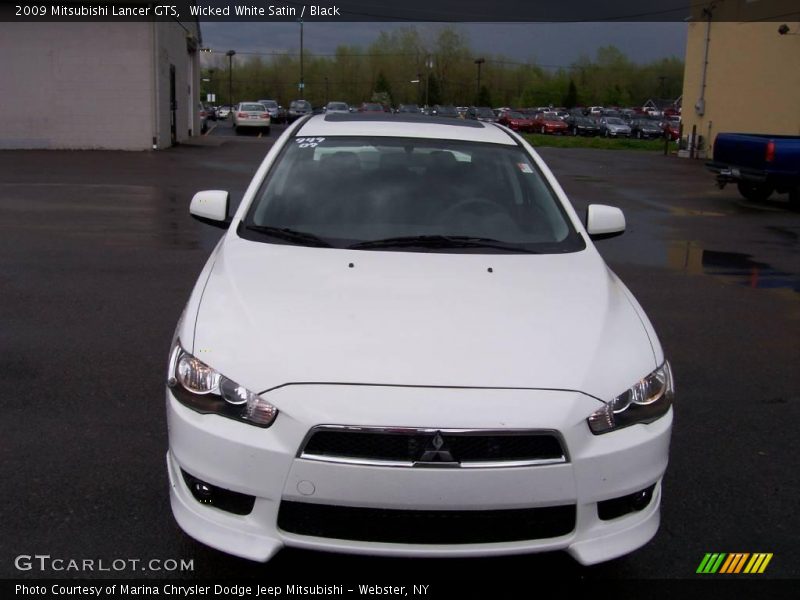 Wicked White Satin / Black 2009 Mitsubishi Lancer GTS