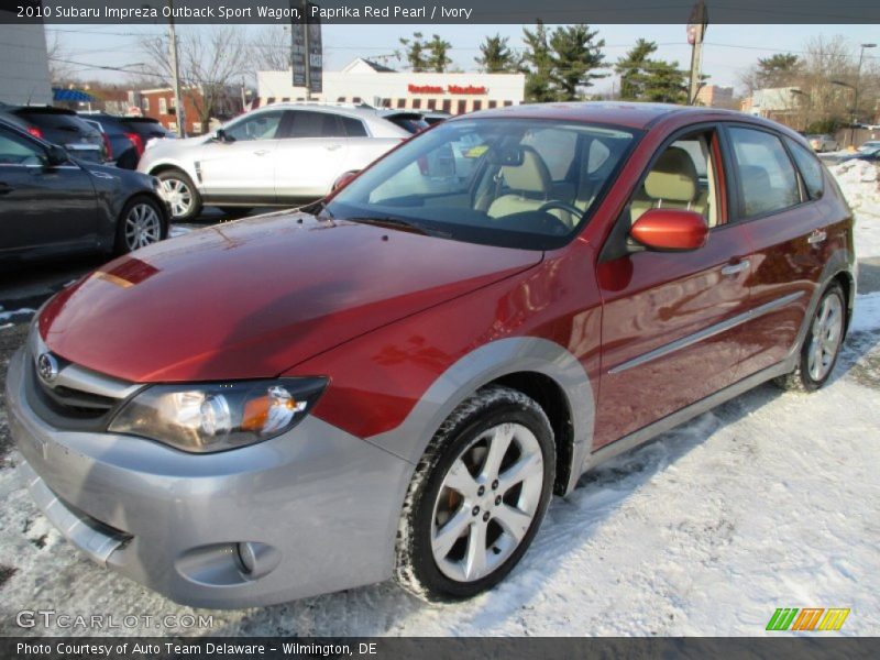 Paprika Red Pearl / Ivory 2010 Subaru Impreza Outback Sport Wagon