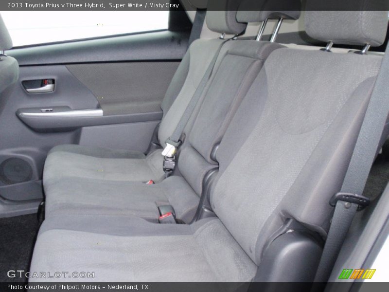 Rear Seat of 2013 Prius v Three Hybrid