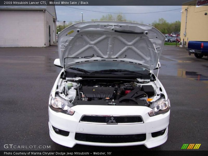 Wicked White Satin / Black 2009 Mitsubishi Lancer GTS