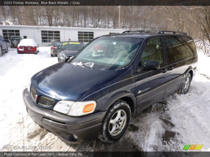 Blue Black Metallic / Gray 2003 Pontiac Montana