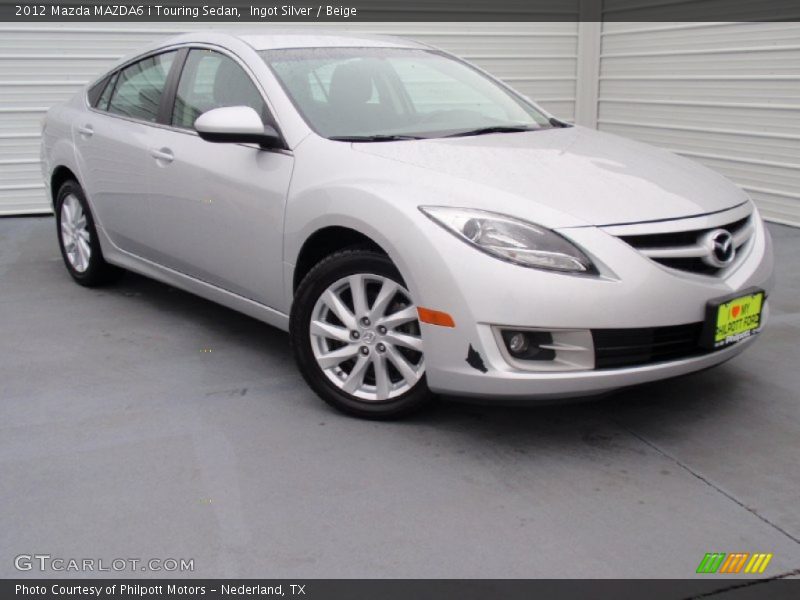 Ingot Silver / Beige 2012 Mazda MAZDA6 i Touring Sedan