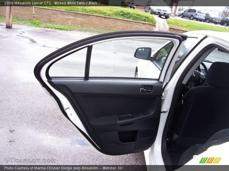 Wicked White Satin / Black 2009 Mitsubishi Lancer GTS