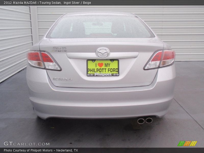 Ingot Silver / Beige 2012 Mazda MAZDA6 i Touring Sedan