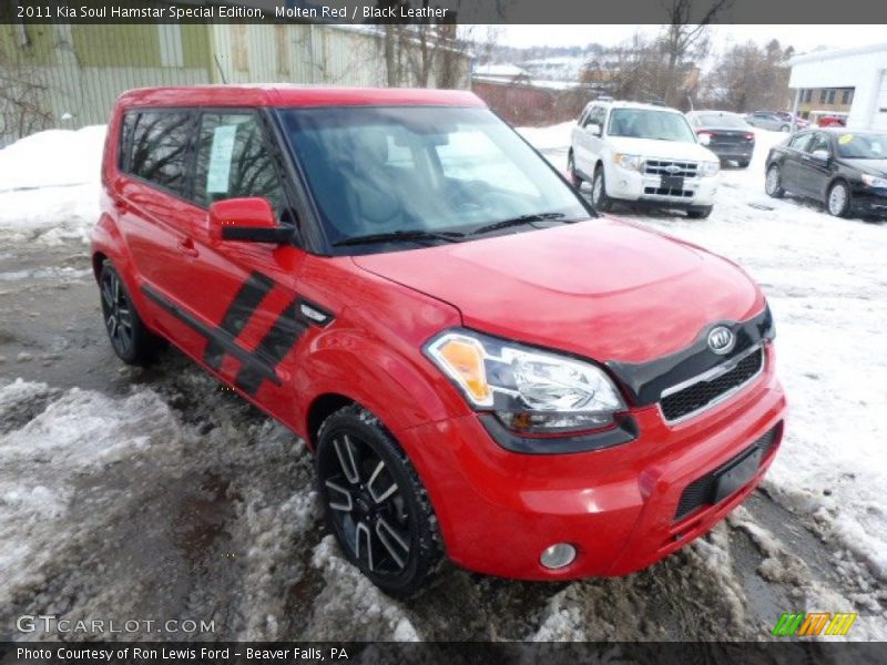 Molten Red / Black Leather 2011 Kia Soul Hamstar Special Edition