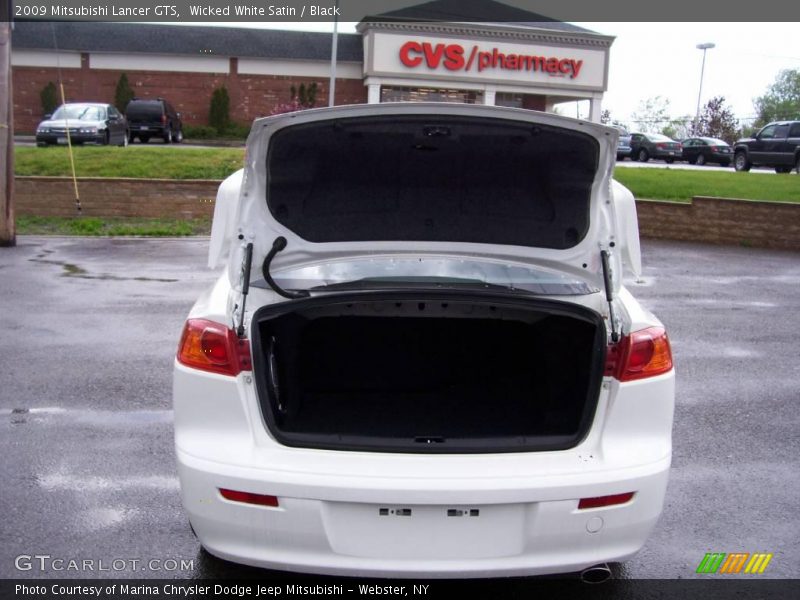 Wicked White Satin / Black 2009 Mitsubishi Lancer GTS