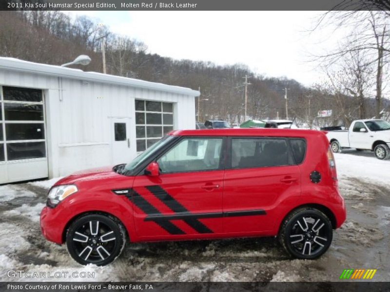 Molten Red / Black Leather 2011 Kia Soul Hamstar Special Edition