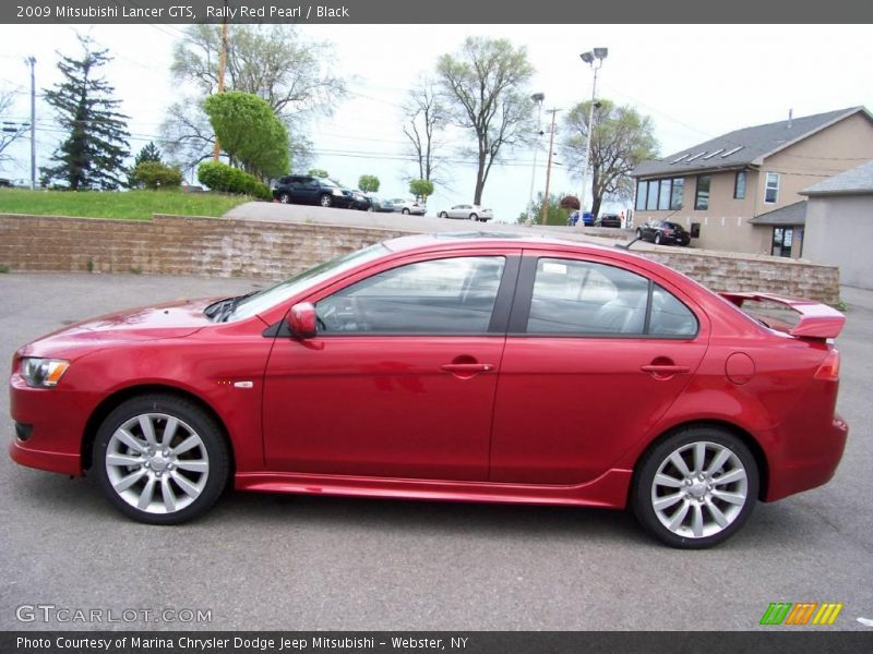 Rally Red Pearl / Black 2009 Mitsubishi Lancer GTS