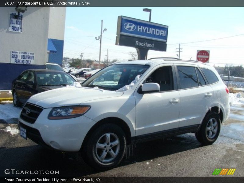 Arctic White / Gray 2007 Hyundai Santa Fe GLS