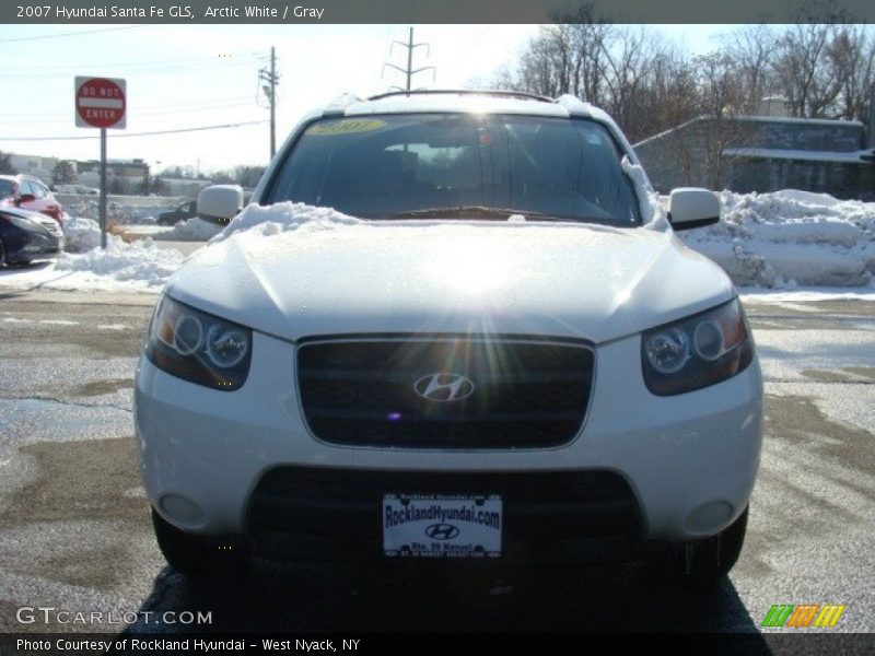 Arctic White / Gray 2007 Hyundai Santa Fe GLS