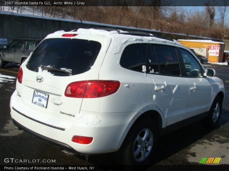 Arctic White / Gray 2007 Hyundai Santa Fe GLS