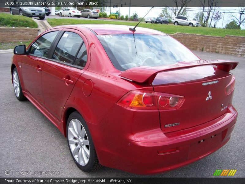 Rally Red Pearl / Black 2009 Mitsubishi Lancer GTS