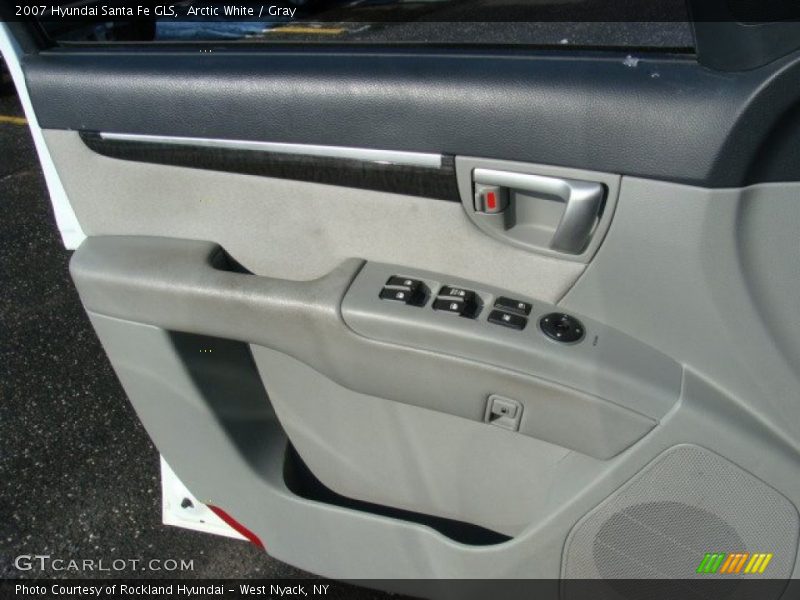 Arctic White / Gray 2007 Hyundai Santa Fe GLS