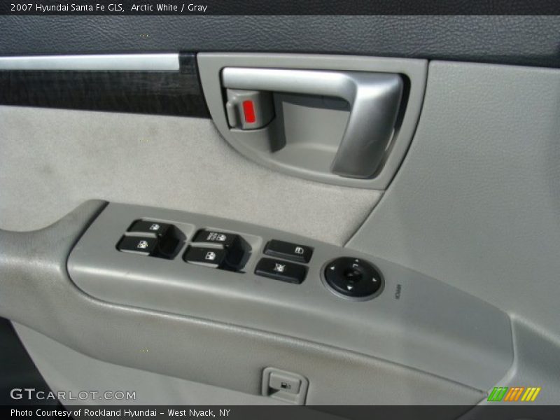 Arctic White / Gray 2007 Hyundai Santa Fe GLS
