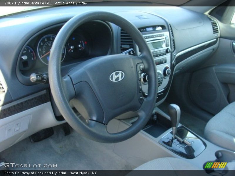 Arctic White / Gray 2007 Hyundai Santa Fe GLS