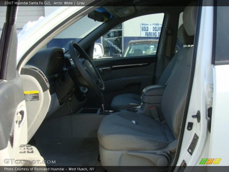 Arctic White / Gray 2007 Hyundai Santa Fe GLS