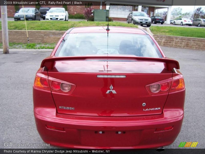 Rally Red Pearl / Black 2009 Mitsubishi Lancer GTS