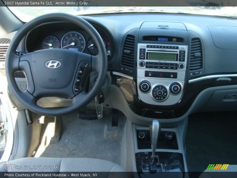 Arctic White / Gray 2007 Hyundai Santa Fe GLS