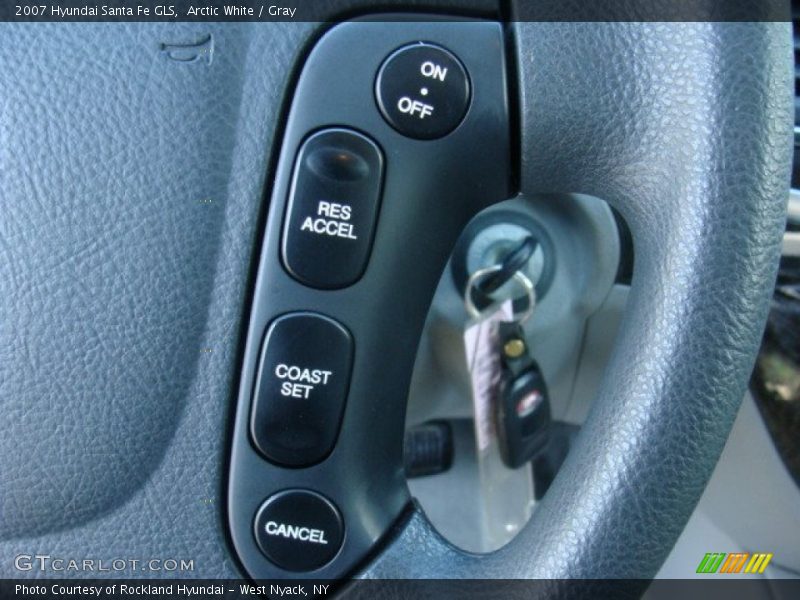 Arctic White / Gray 2007 Hyundai Santa Fe GLS