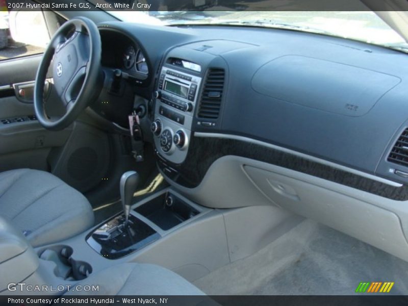 Arctic White / Gray 2007 Hyundai Santa Fe GLS