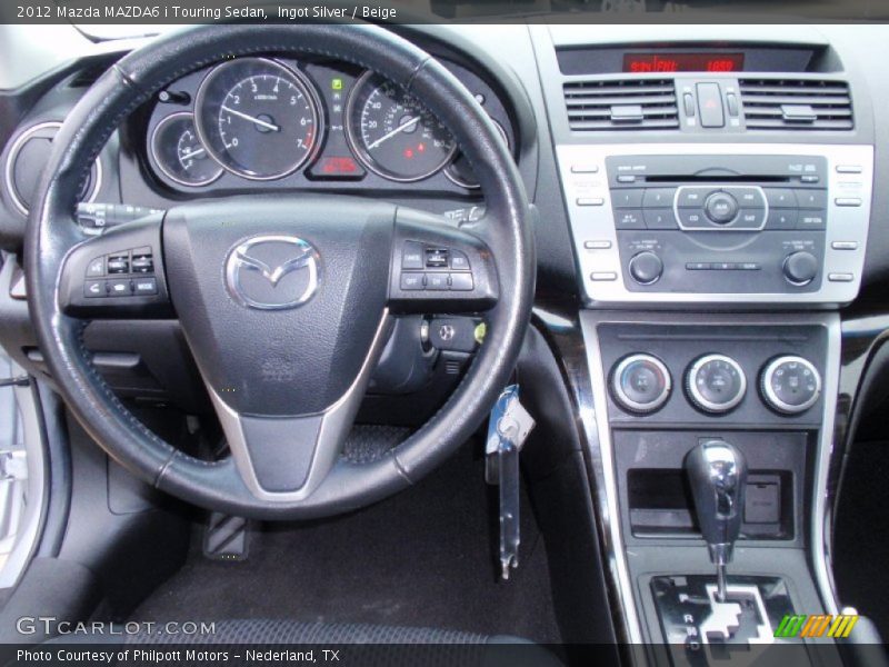 Ingot Silver / Beige 2012 Mazda MAZDA6 i Touring Sedan