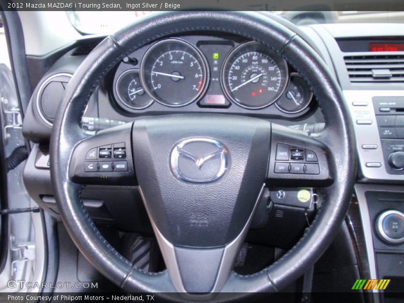 Ingot Silver / Beige 2012 Mazda MAZDA6 i Touring Sedan