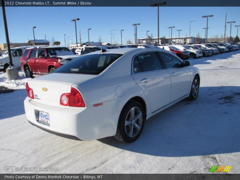 Summit White / Ebony 2012 Chevrolet Malibu LT