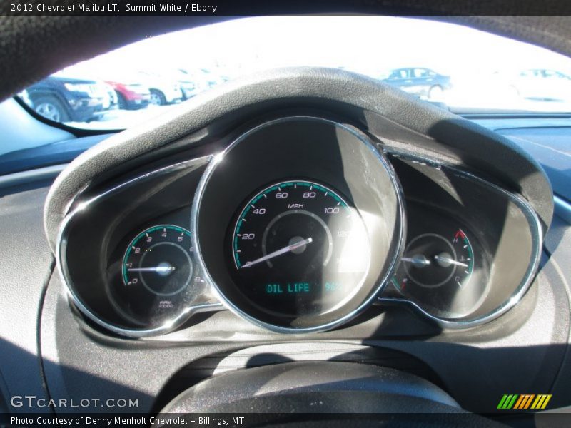 Summit White / Ebony 2012 Chevrolet Malibu LT