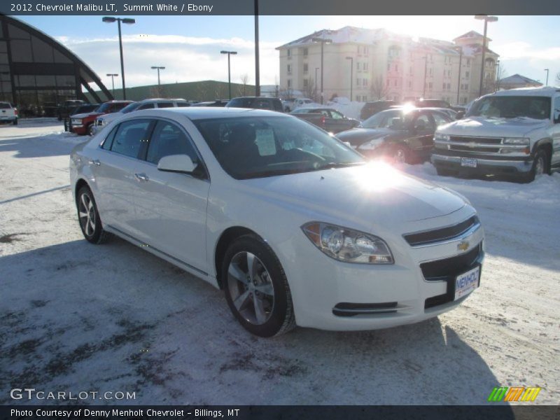 Summit White / Ebony 2012 Chevrolet Malibu LT