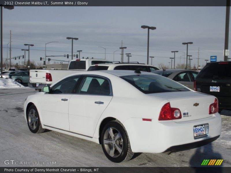 Summit White / Ebony 2012 Chevrolet Malibu LT