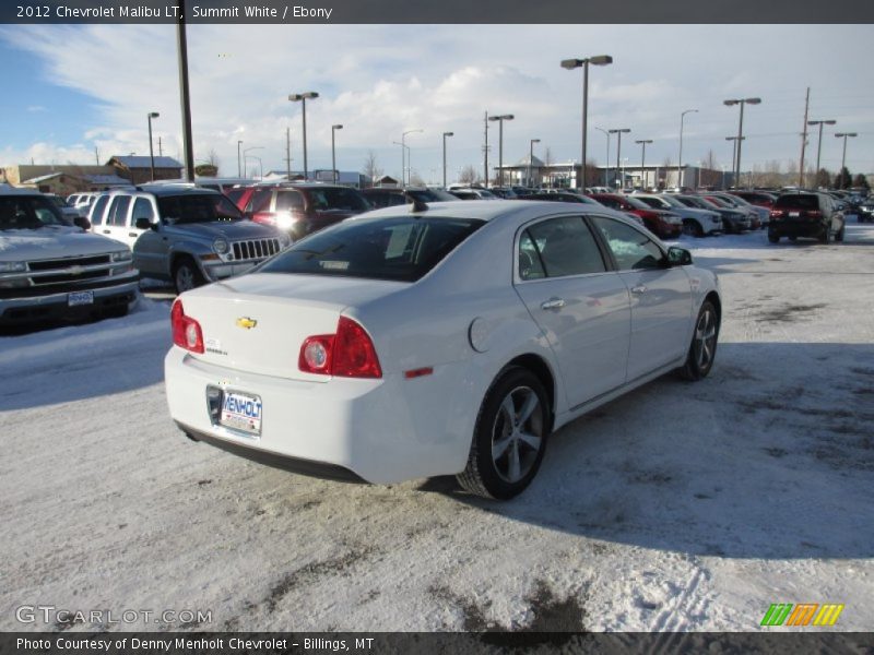 Summit White / Ebony 2012 Chevrolet Malibu LT
