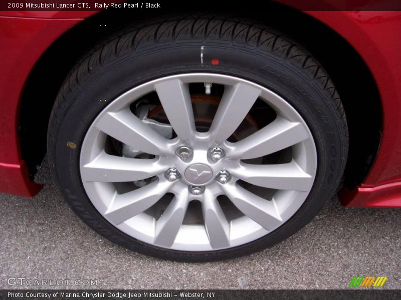 Rally Red Pearl / Black 2009 Mitsubishi Lancer GTS