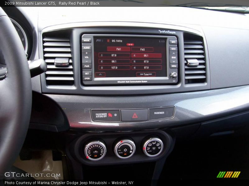 Rally Red Pearl / Black 2009 Mitsubishi Lancer GTS