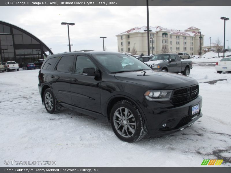 Brilliant Black Crystal Pearl / Black 2014 Dodge Durango R/T AWD