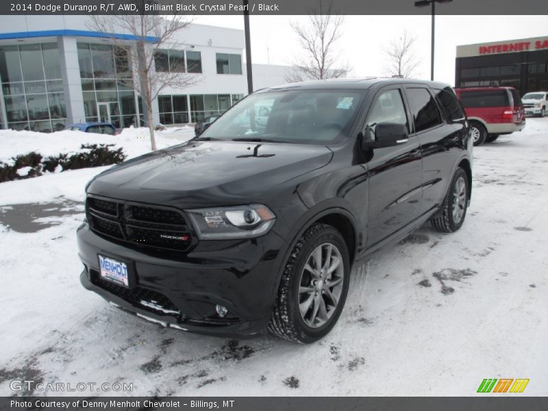 Brilliant Black Crystal Pearl / Black 2014 Dodge Durango R/T AWD