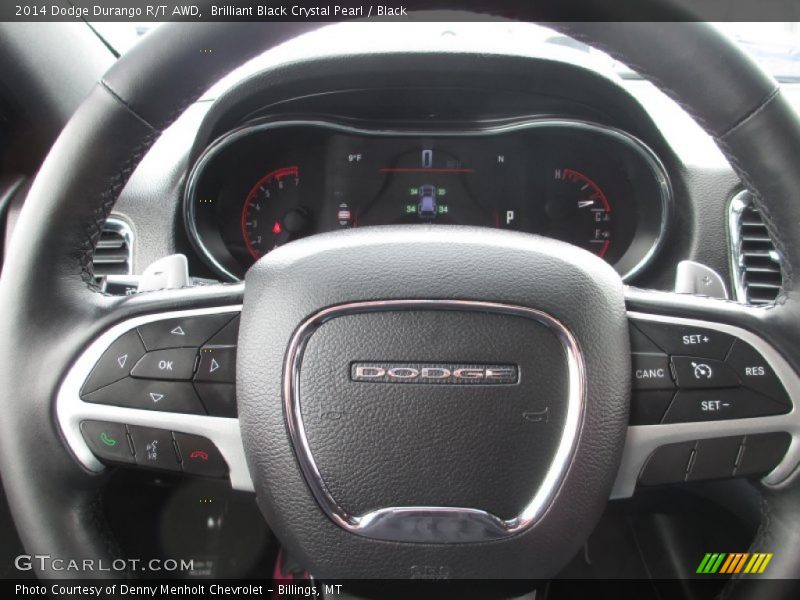 Brilliant Black Crystal Pearl / Black 2014 Dodge Durango R/T AWD