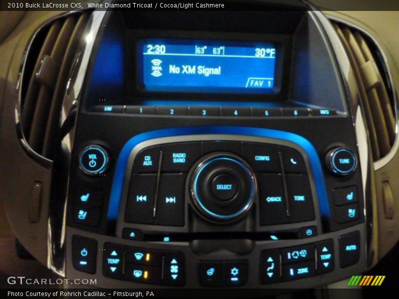 White Diamond Tricoat / Cocoa/Light Cashmere 2010 Buick LaCrosse CXS