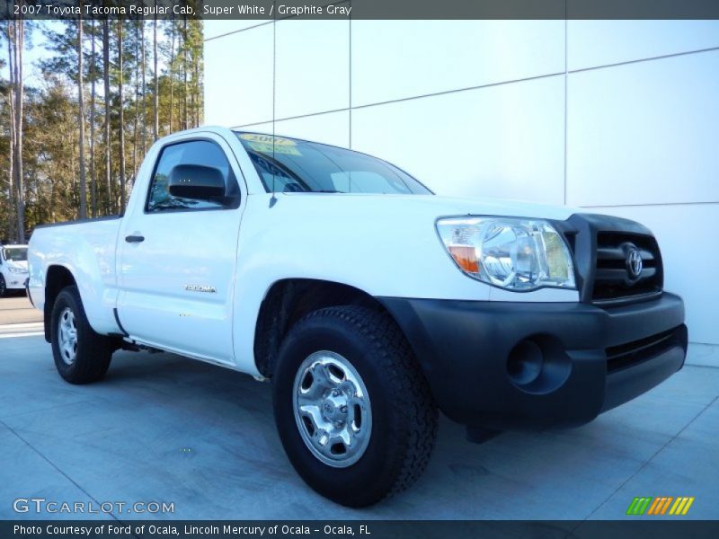 Super White / Graphite Gray 2007 Toyota Tacoma Regular Cab