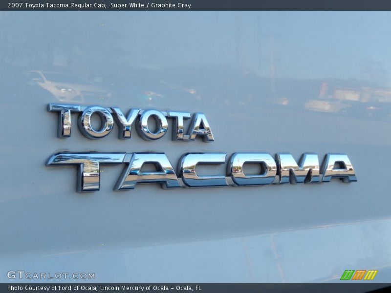 Super White / Graphite Gray 2007 Toyota Tacoma Regular Cab